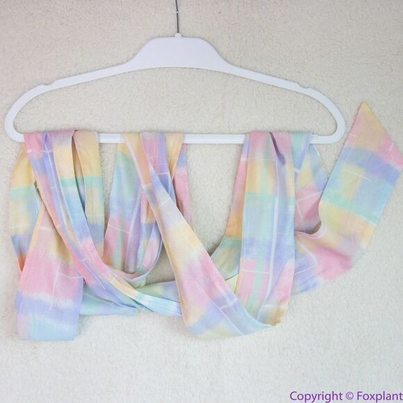 Eloquii Full Sleeve Wrap Dress‎ rainbow color tie-dye, 28 - Picture 4 of 16